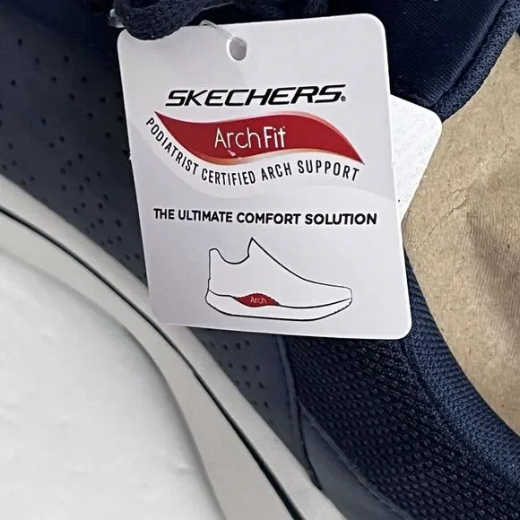 New! Mens Skechers Ultra Go Arch Fit Walking Shoes 11.5 Lace Up Sneakers Navy - Picture 11 of 13